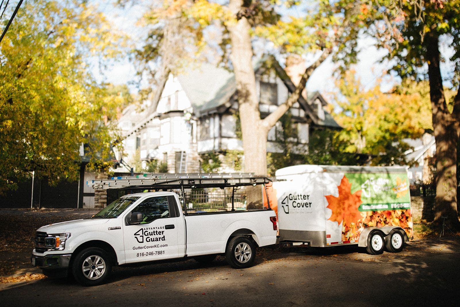 Gutter-Cover-Kansas-City-Installation-Truck
