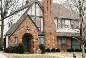 Tudor Style Home In Kansas City, MIissouri with Gutter Cover Installed