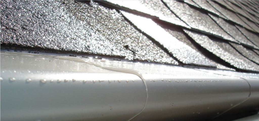 Example of a gutter guard system in Kansas City Missouri