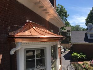 copper gutter and gutter protection