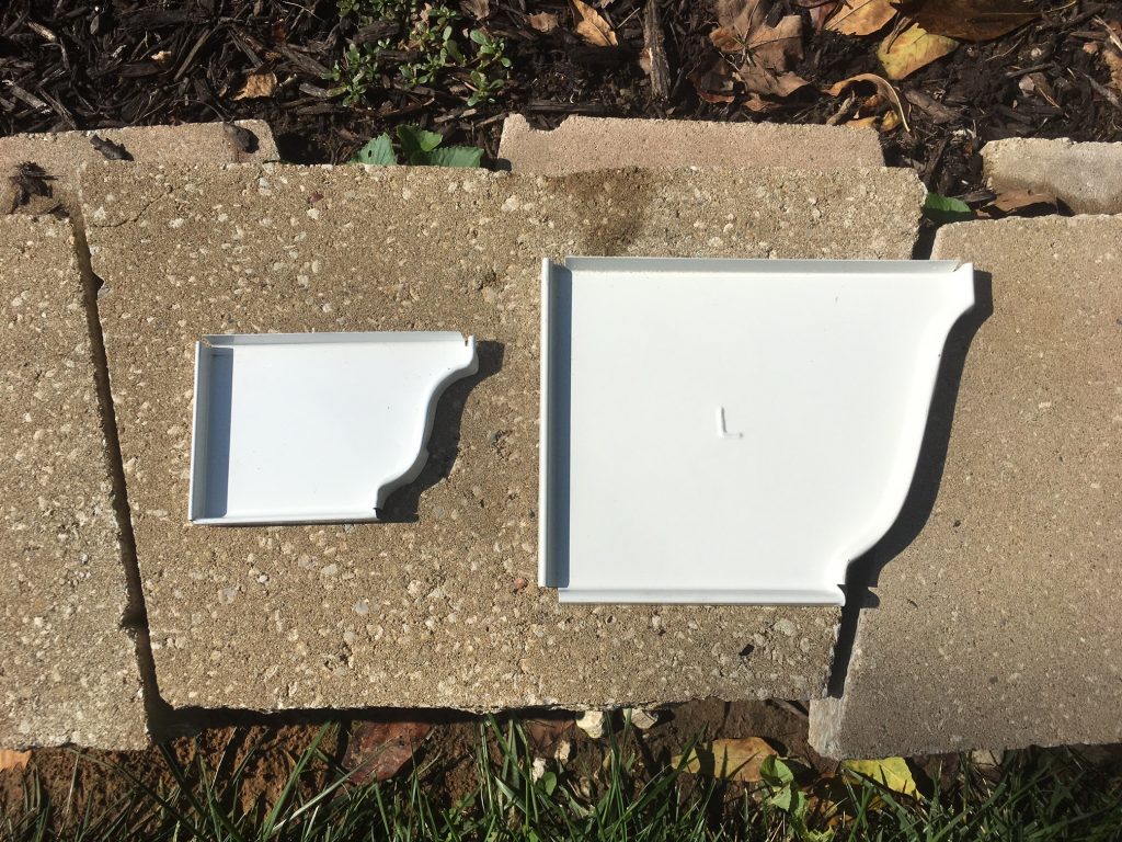 size comparison for gutter sizing