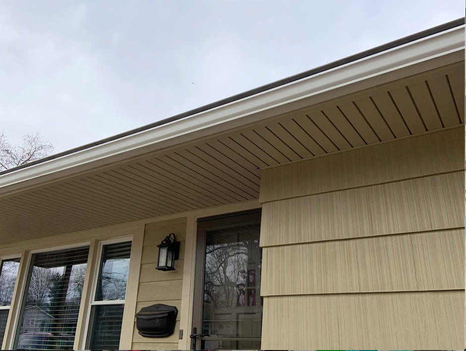Customers home with advantage gutter guard as gutter cover solution.