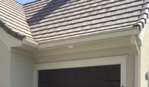 stone coated steel roof with Advantage Gutter Guard