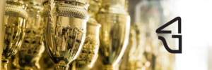 Several-trophy-awards-next-to-advantage-gutter-guard-logo